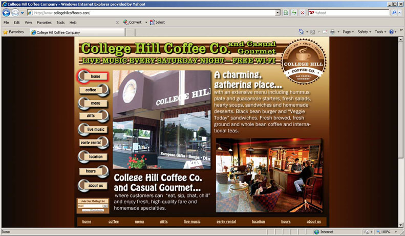 Re-designed Coffee site 1